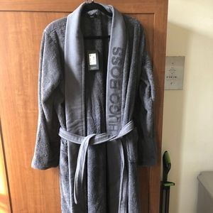 BNWT Hugo Boss Plain Graphite Kimono Bath Robe